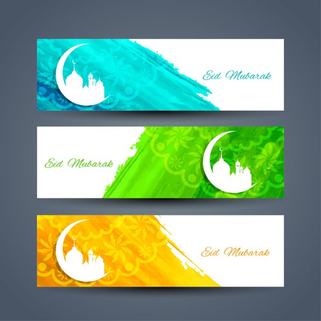 Colorful islamic banners