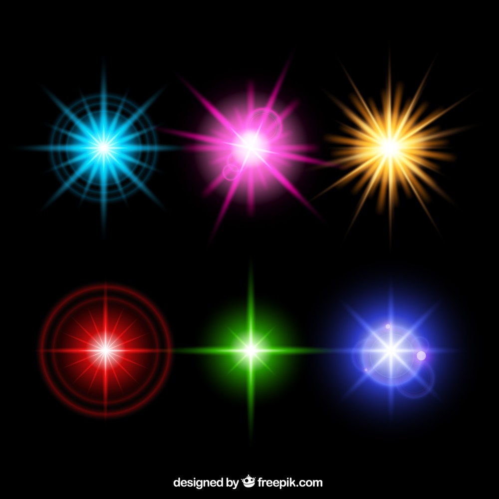 Colorful lens flare collection