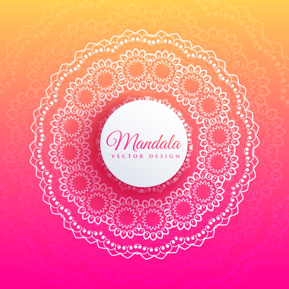 colorful mandala art elegant background