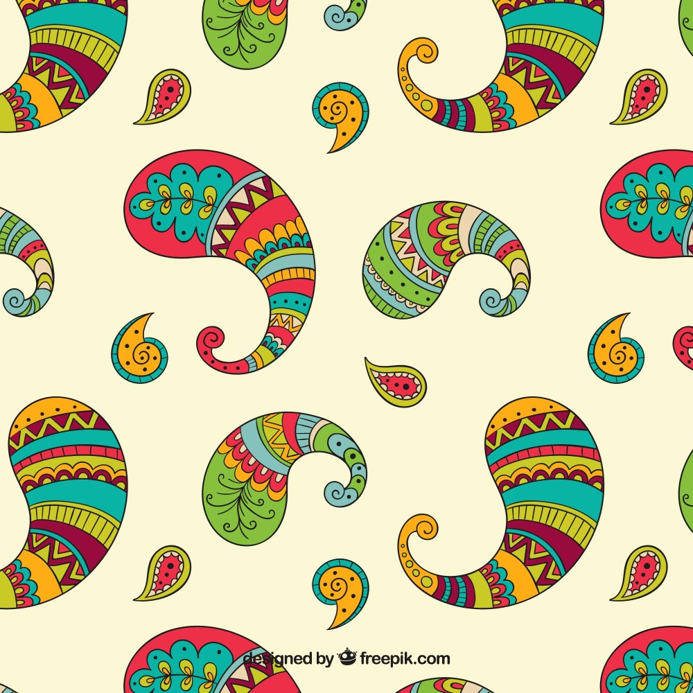 Colorful paisley pattern