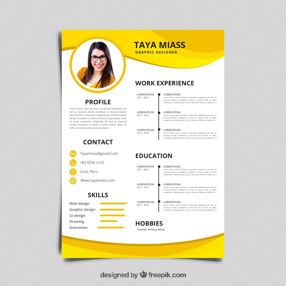 Colorful resume template