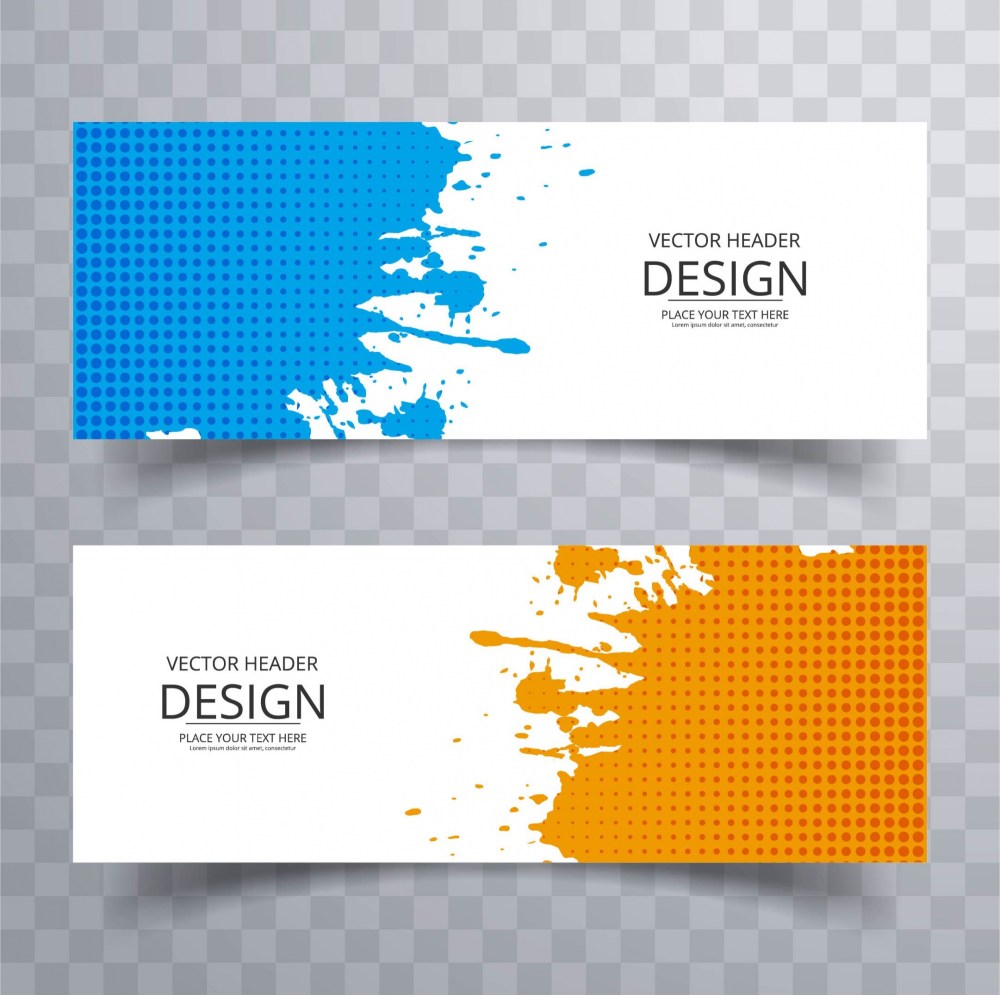 Colorful splash banners