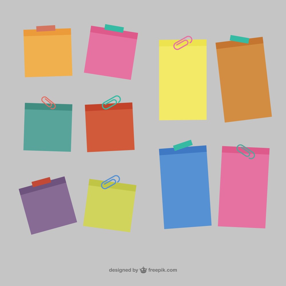 Colorful sticky notes