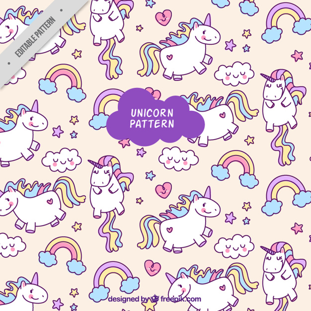 Colorful unicorn pattern