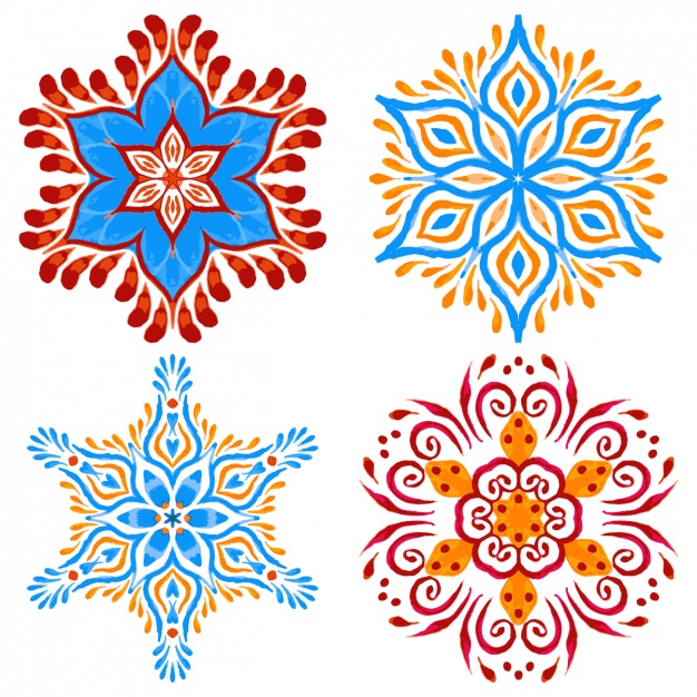 Coloured mandalas collection