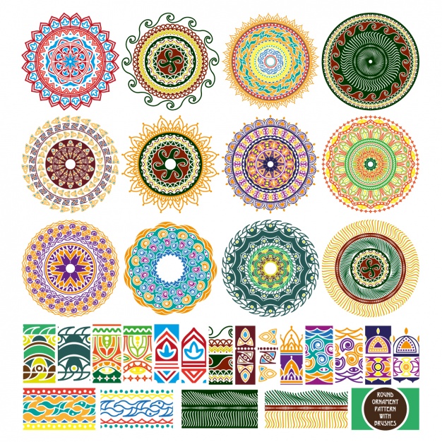 Coloured mandalas collection