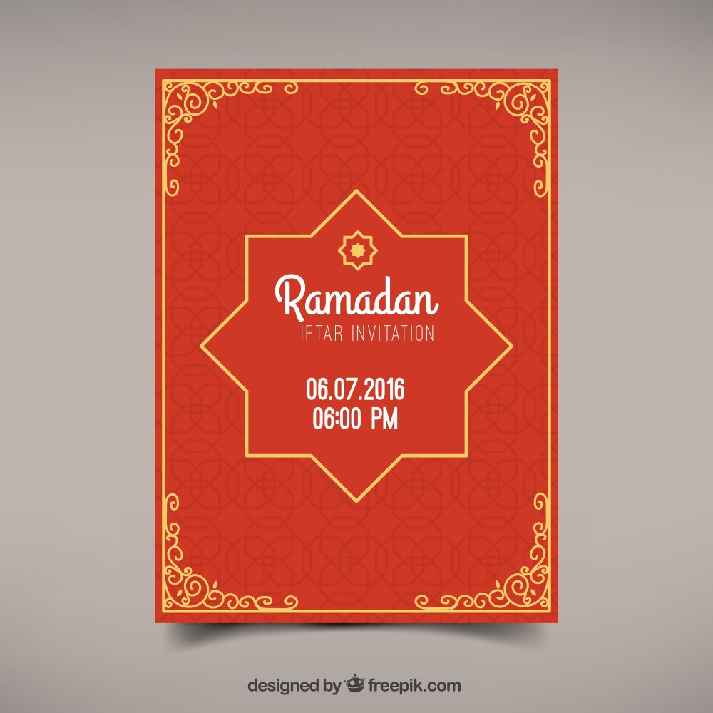 Coloured ramadhan invitation