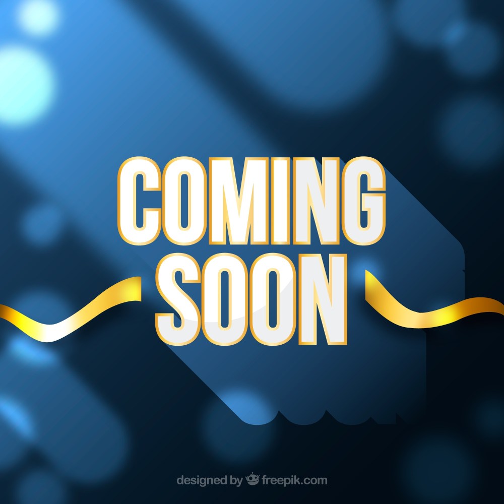 Coming soon background with typography