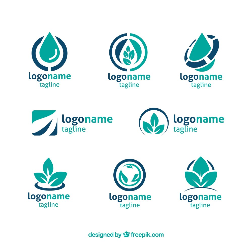 Company logos in blue tones