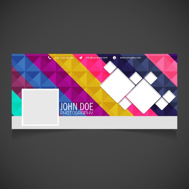 Cover with a polygonal background
