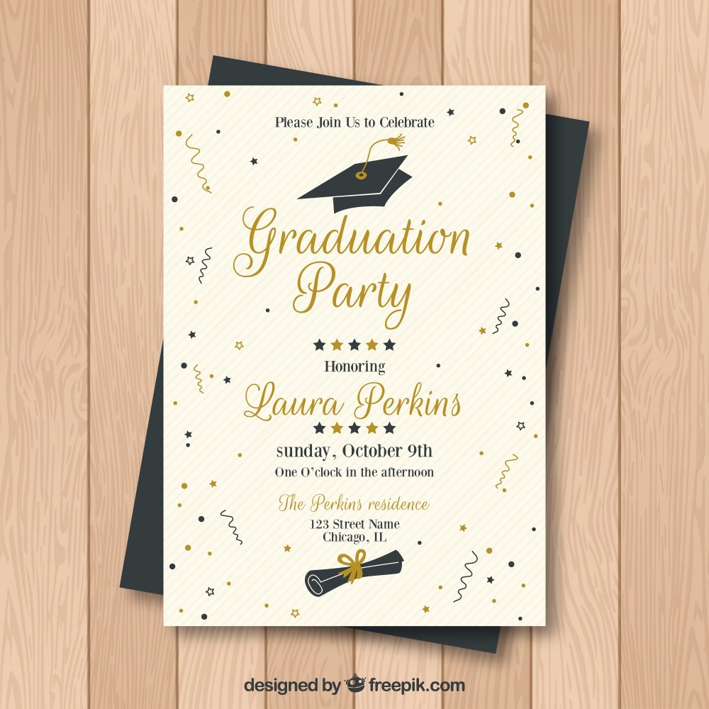 Creative graduation party invitation