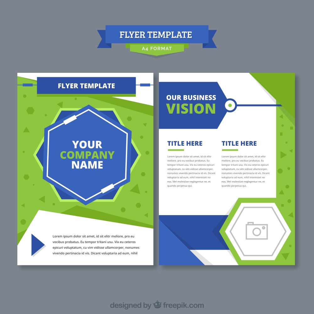 Creative green and blue brochure concept