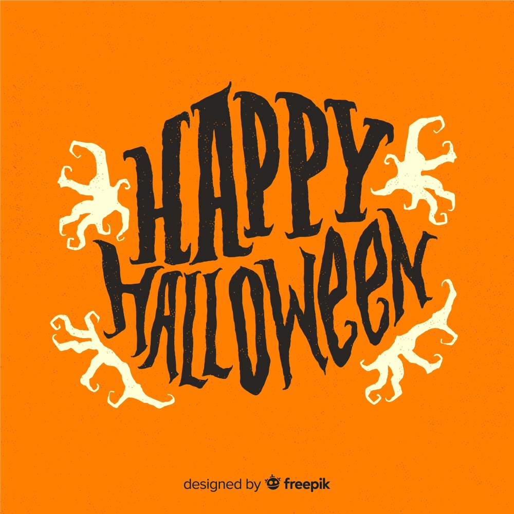 Creative happy halloween lettering