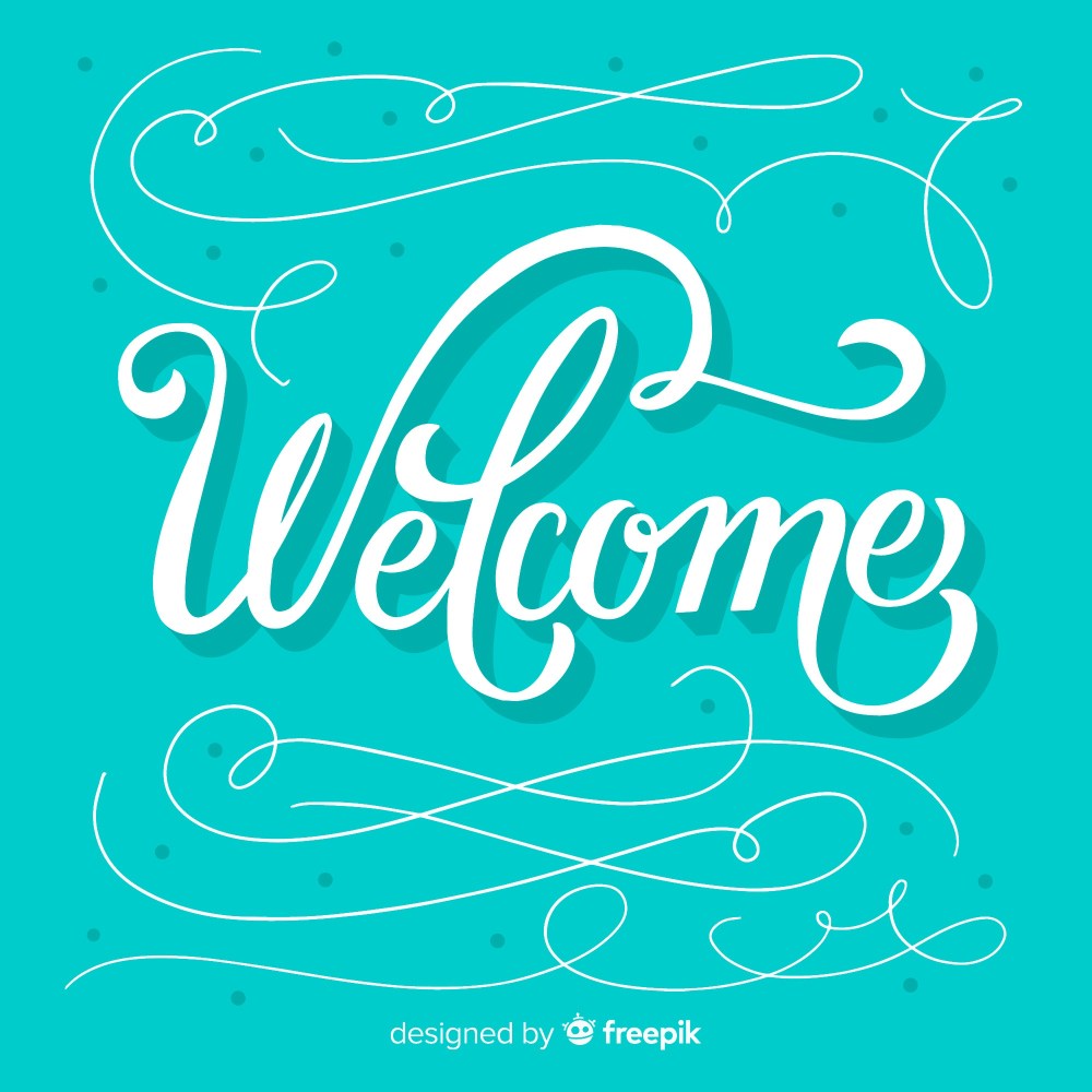 Creative welcome lettering concept