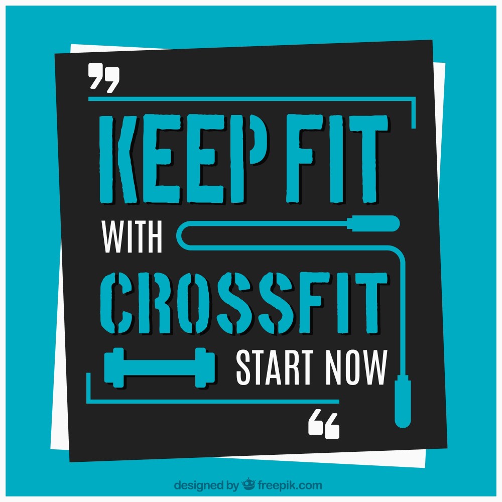 Crossfit background with start quote