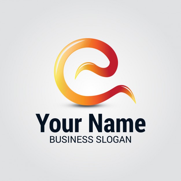 Curved Wave Letter E Logo