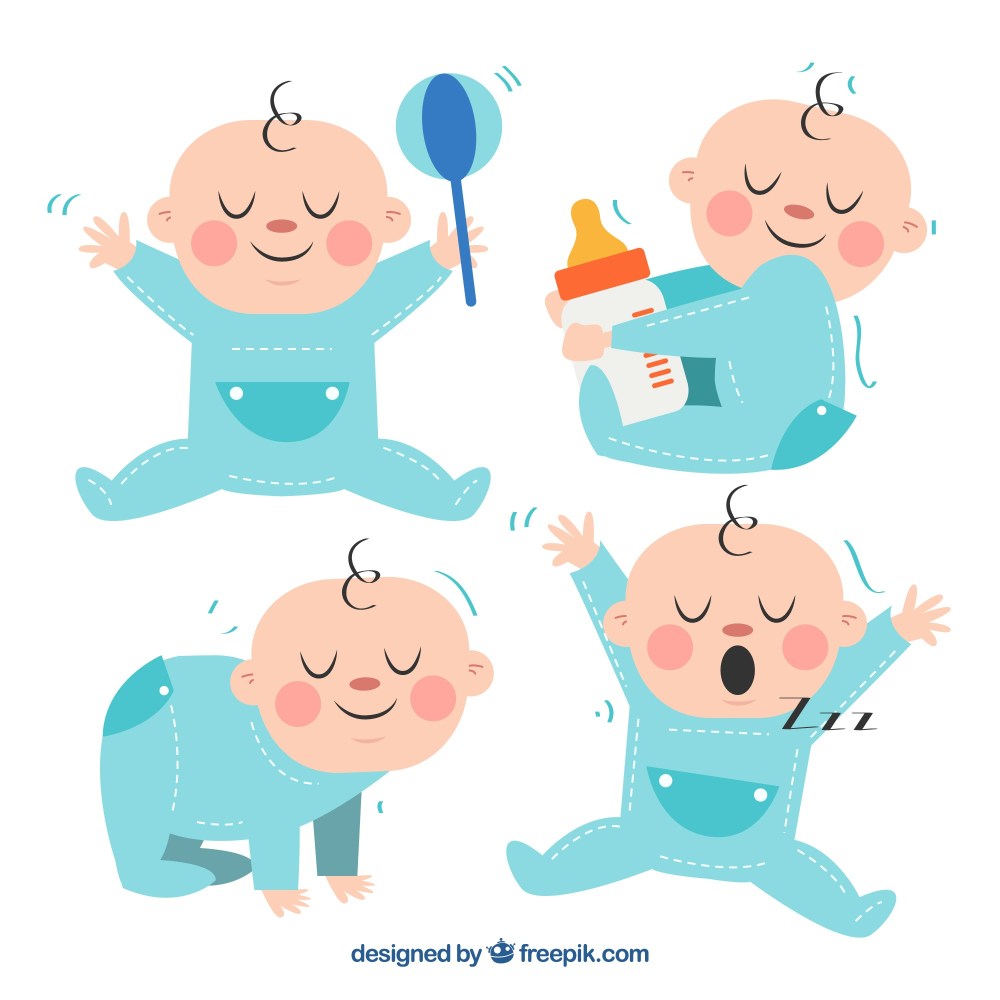 Cute babies collection in different poses