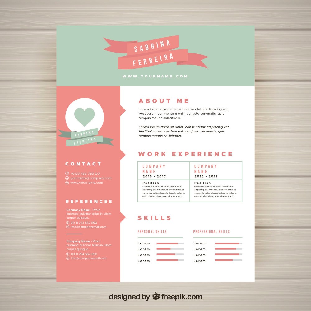 Cute resume template