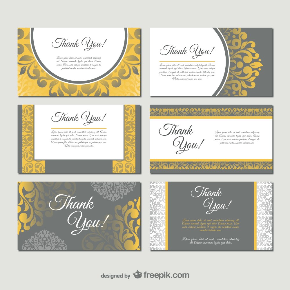 Damask style business card templates
