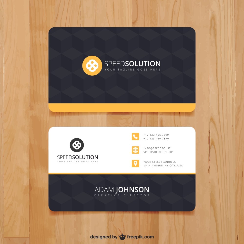 Dark business card template