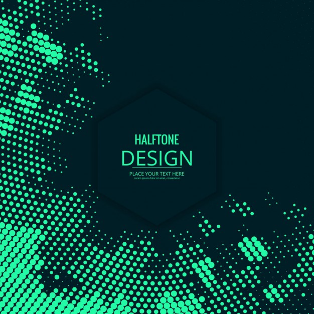 Dark green halftones background 