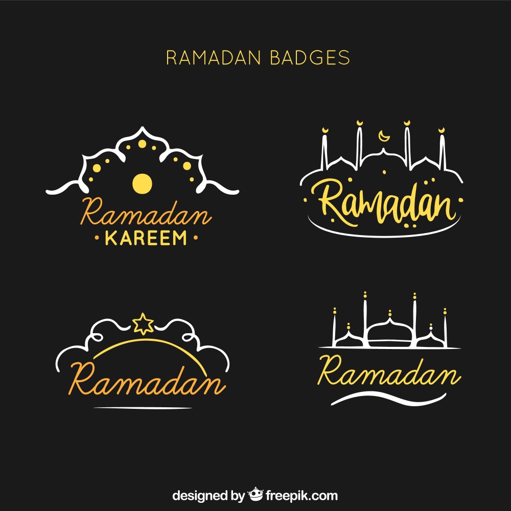 Dark ramadan badge collection