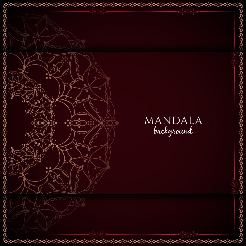 Dark red vintage luxury mandala background