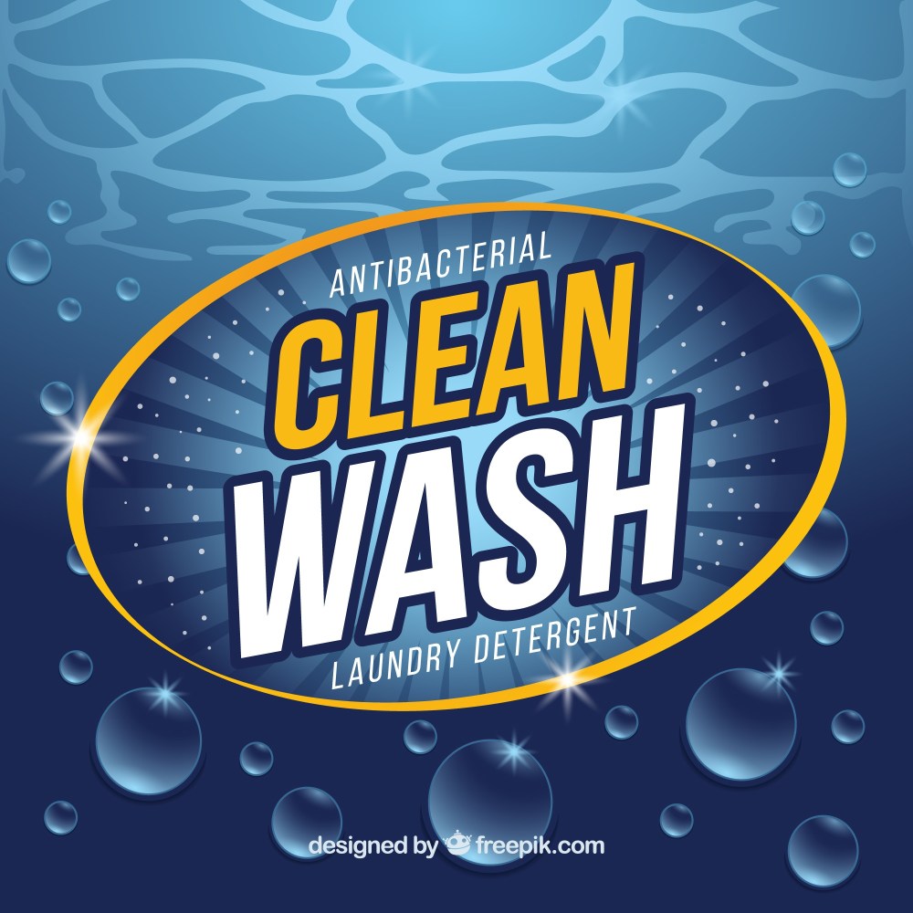 Detergent background with bubbles