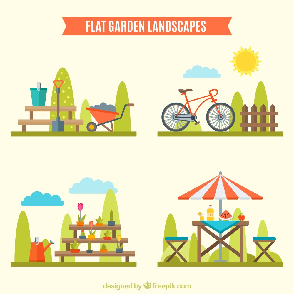 Different designs about garden landscapes 