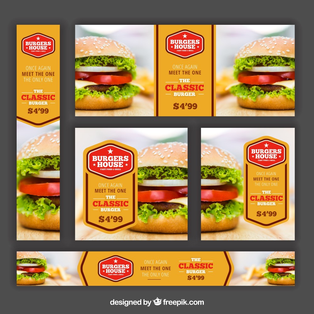 Different hamburger banners