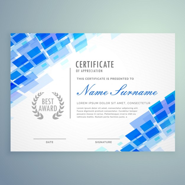 Diploma with technological squares