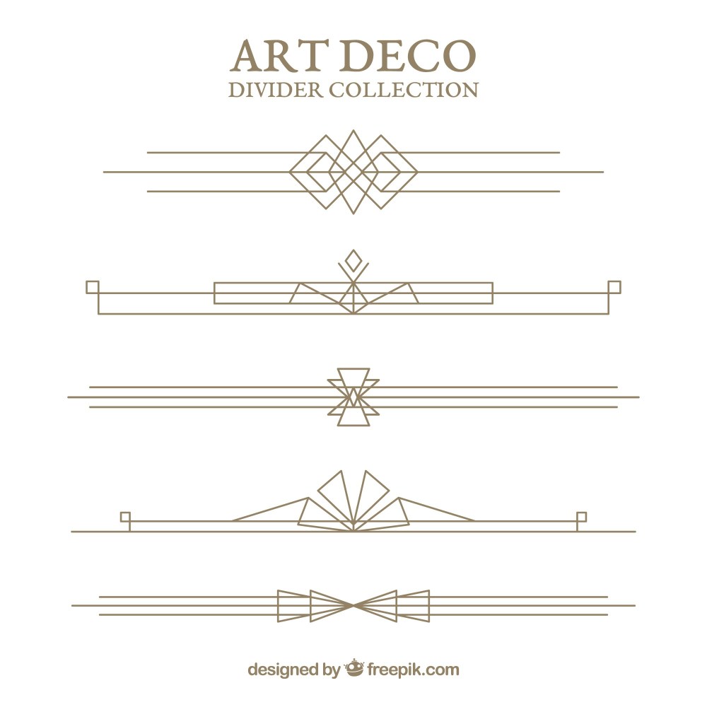 Dividers collection in art deco style