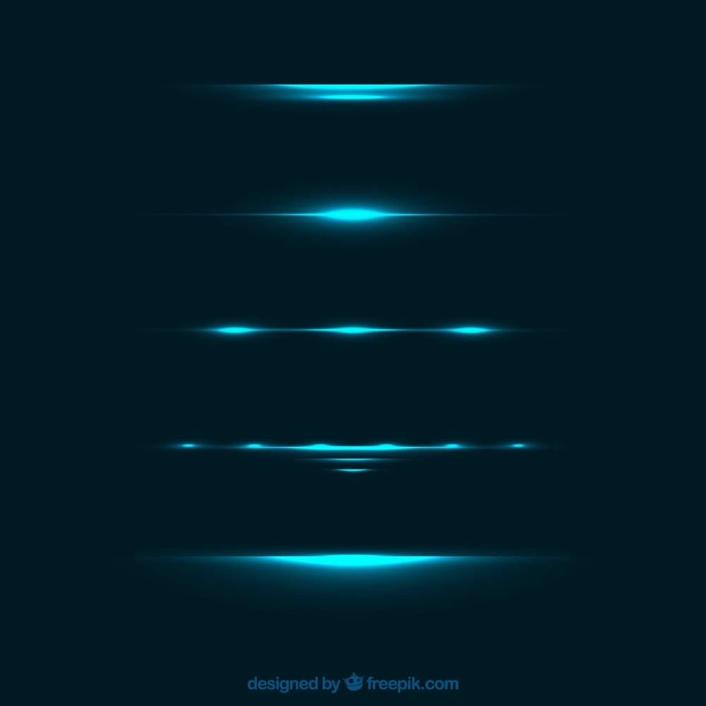 Dividers collection with light effect