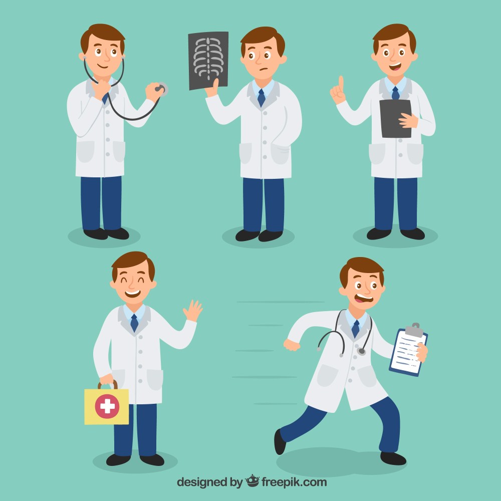 Doctor character set of five