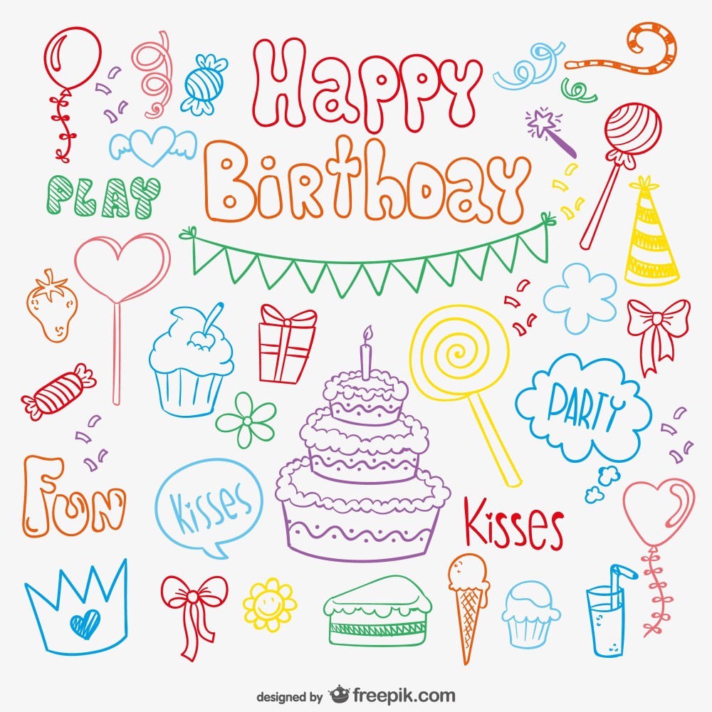 Doodle birthday card