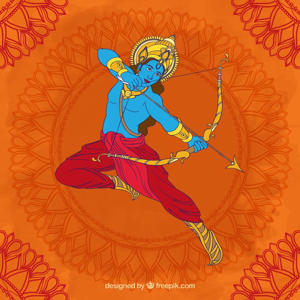 Dussehra background with archer