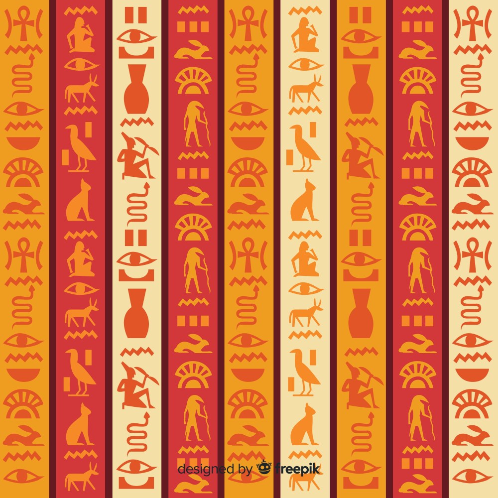 Egypt hieroglyphic pattern background