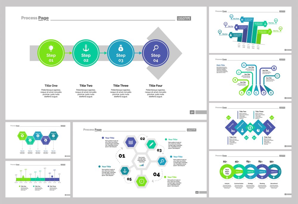 Eight Economics Slide Templates Set