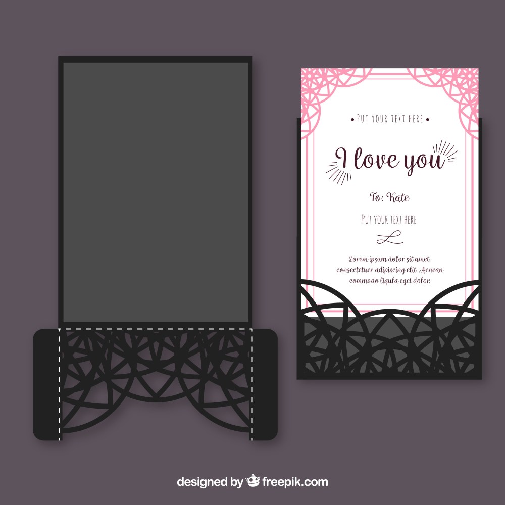 Elegant and pretty ornamental card