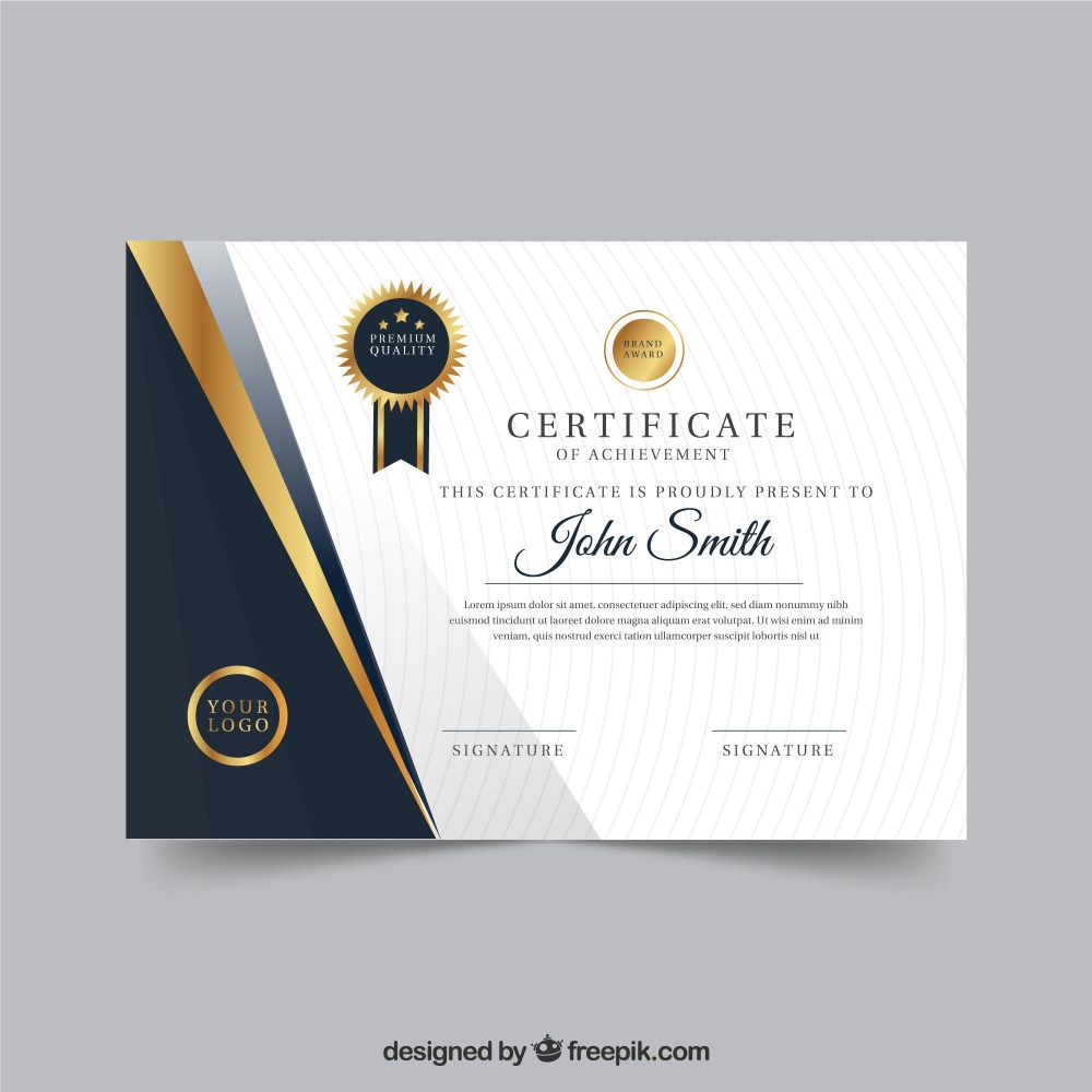Elegant certificate template
