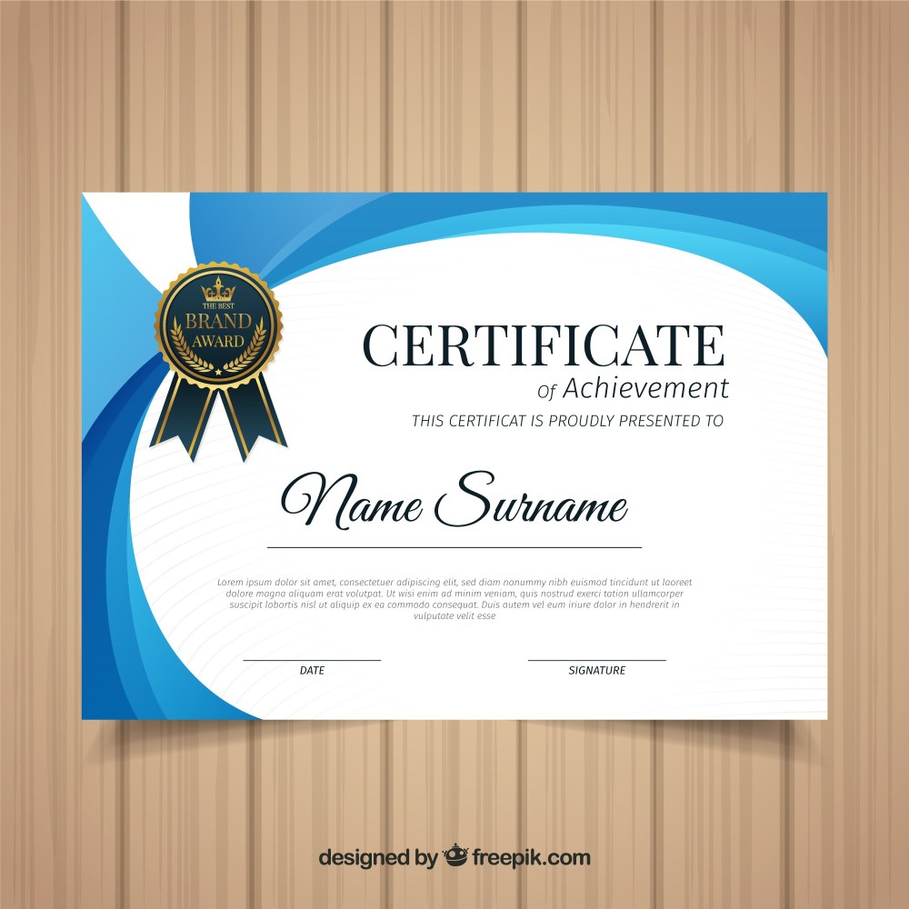 Elegant certificate template