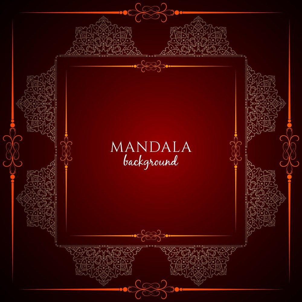 Elegant dark red luxury mandala background