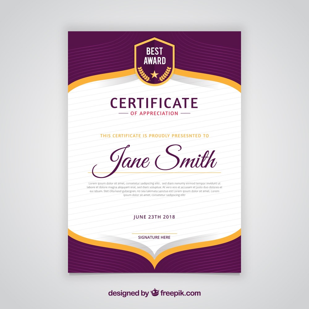 Elegant diploma template