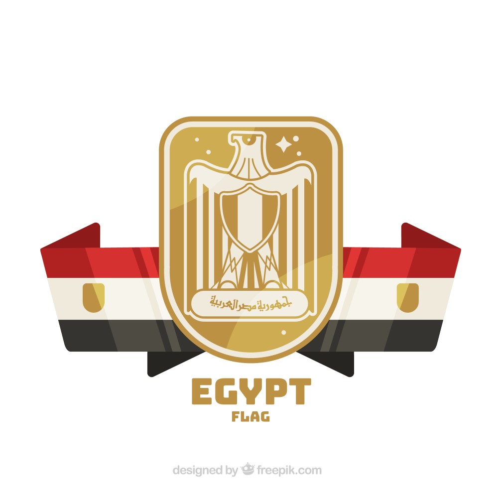 Elegant egyptian flag with flat design