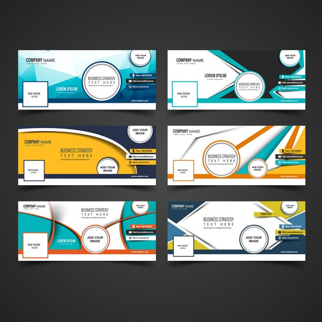 Elegant facebook cover set