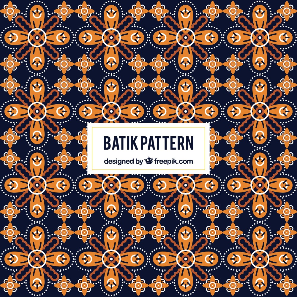 Elegant geometric background in batik style
