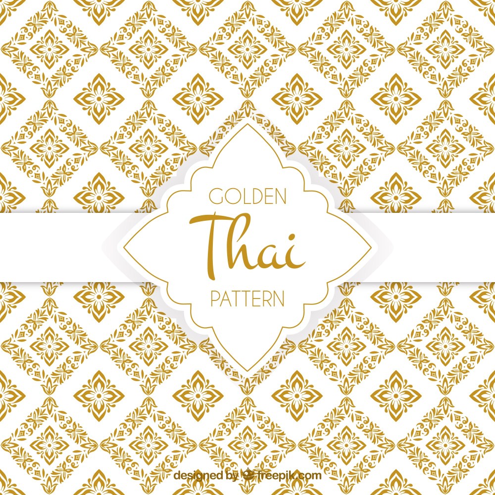 Elegant golden thai pattern