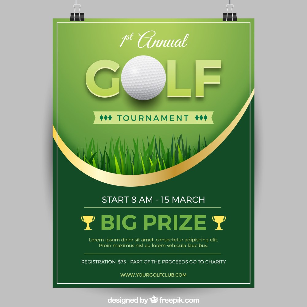 Elegant golf tournament poster