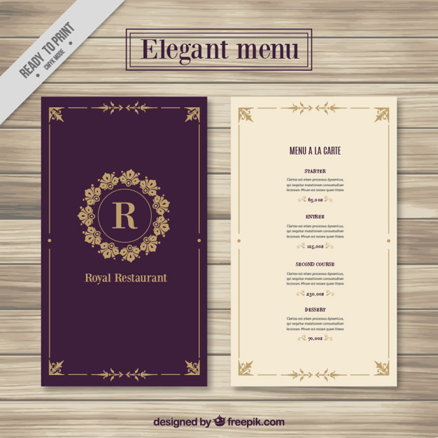 Elegant Menu Template