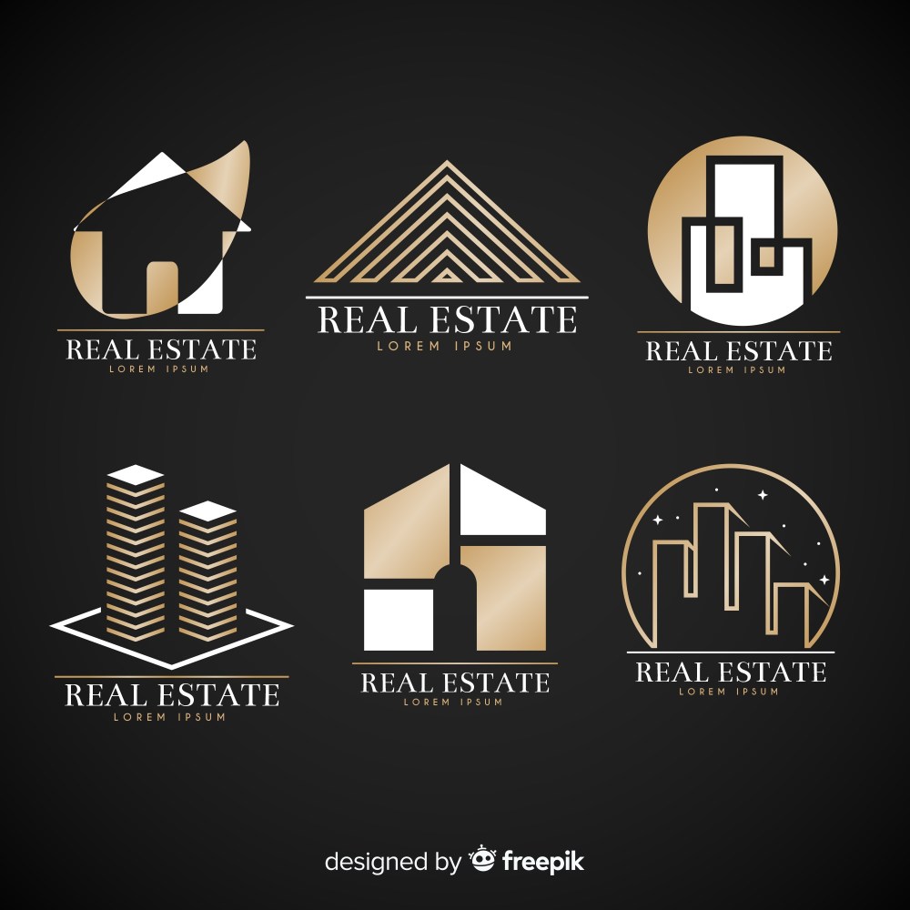 Elegant real estate logo collection